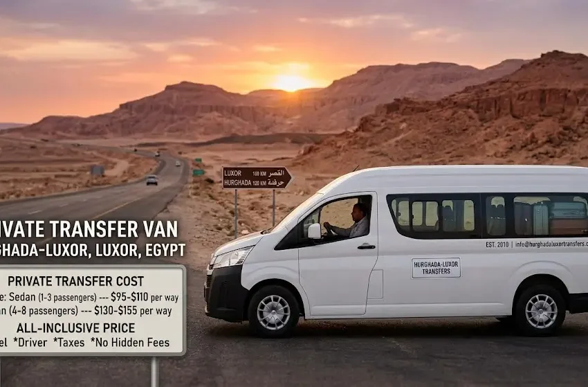 What is the average Hurghada transfer to luxor cost?
