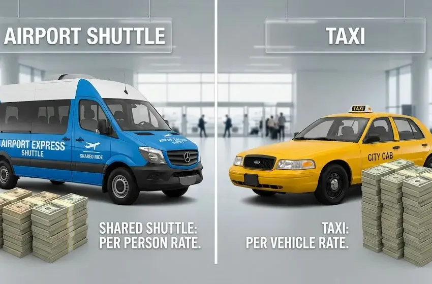 Which is cheaper, airport shuttle or taxi?