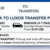 Hurghada to Luxor Transfer Price 2026-2027 | Best Rates